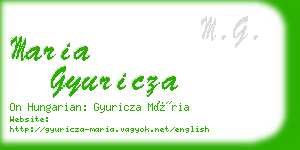 maria gyuricza business card